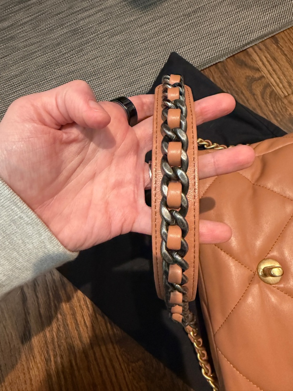 Chanel 19 Small Medium Caramel Brown Flap Bag - Picture 8 of 8